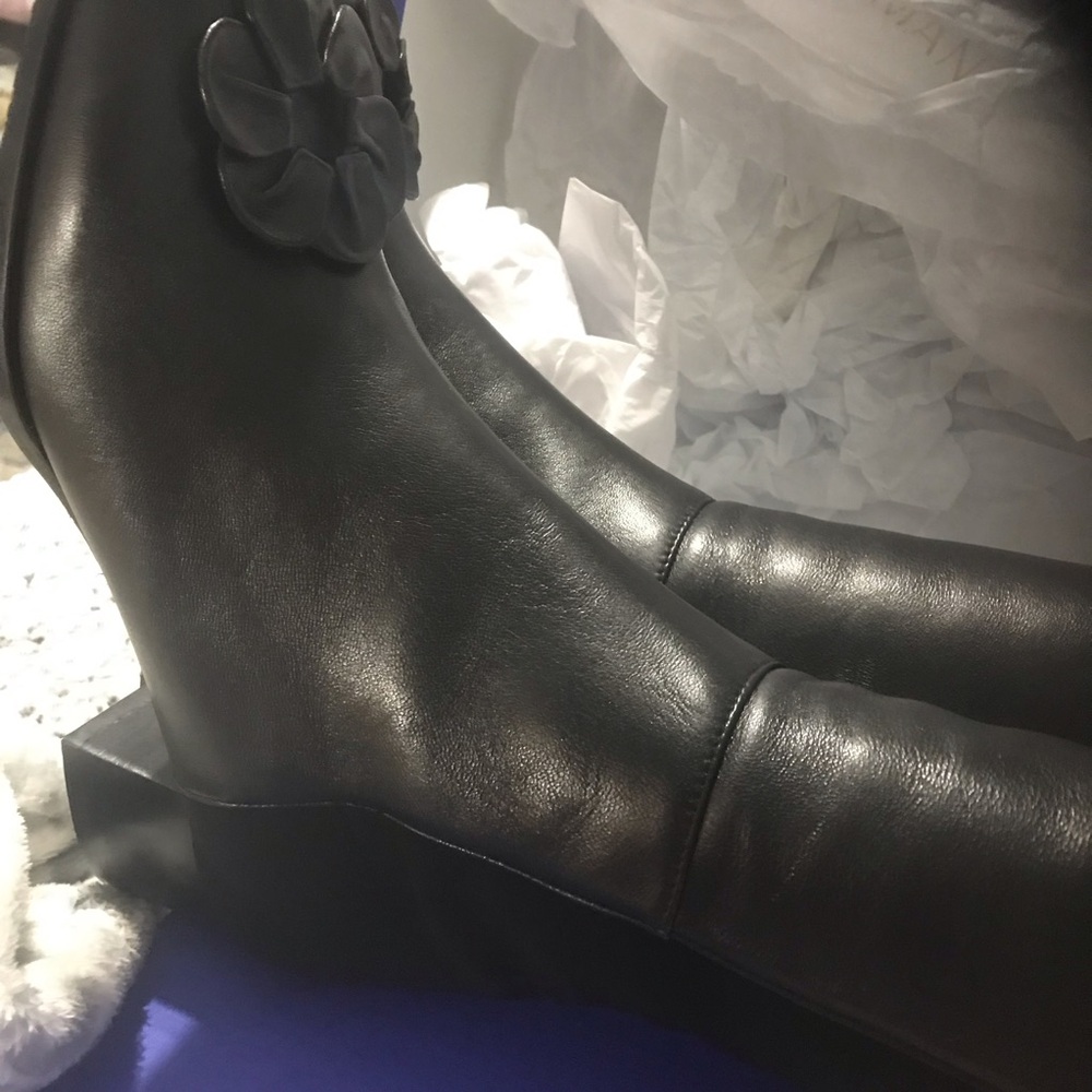 New Stuart Weitzman Black Over-the-Knee Leather Boots - Picture 10 of 16
